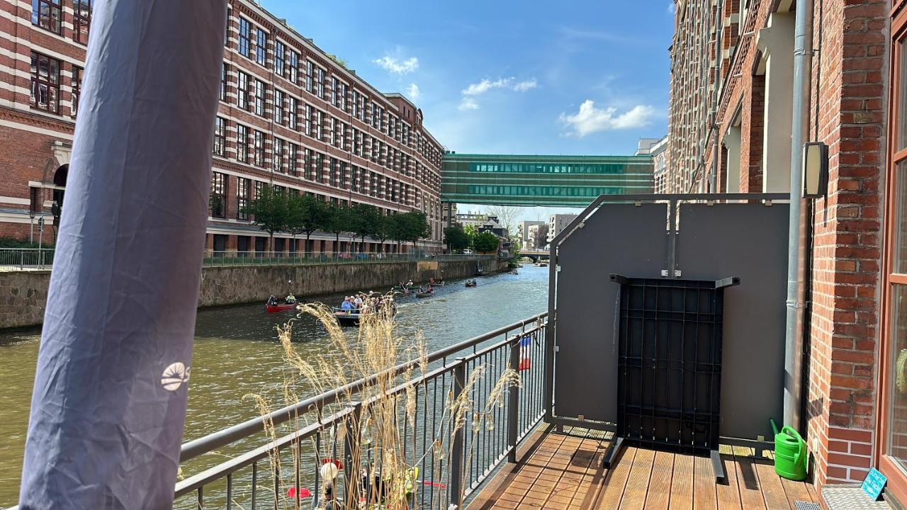 Relax-Wohnung Mit Balkon Ueber Die Weisse Elster Leipzig Exterior foto