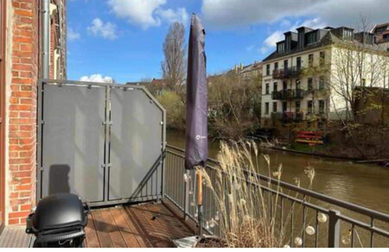Relax-Wohnung Mit Balkon Ueber Die Weisse Elster Leipzig Exterior foto
